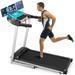 Treadmill with 10 HD TV Movie Touchscreen and 3D Virtual Sports Scene WiFi & Bluetooth Speaker Folding Treadmills with Hydraulic Drop Heart Rate Sensor Portable Running Walking Machine for Home Gym