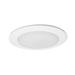 NICOR Lighting 4 inch White Shower Trim with Glass Albalite Lens for 4 inch Housings (19509WH)