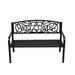 OverPatio 50 Patio Garden Iron Bench Porch Chair Black