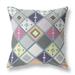 HomeRoots 411362 20 in. Tile Indoor & Outdoor Zippered Throw Pillow Beige & Pink