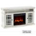 e-Flame USA Jackson Fireplace TV Stand 60 x 33 - Rustic White Finish