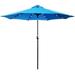 MAYPEX 9 Ft Solar Led Lighted Outdoor Patio Umbrella with Tilt and Crank Aqua