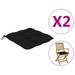 Anself 2 Piece Garden Chair Cushions Fabric Soft Seat Pad Patio Chair Cushion Black for Outdoor Furniture 15.7 x 15.7 x 2.8 Inches (L x W x T)