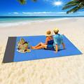 Beach Blanket 79 Inch Ã— 83 Inch Picnic Blanket Waterproof Sand Mat Light Mat Portable For Travel Camping Hiking Bagless Sand Mat