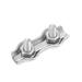 3Pcs 304 Stainless Steel Duplex Wire Rope Clip Cable Clamp For 1mm-1.5mm