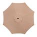 BrylaneHome Outdoor 9FT Tilt-And-Crank Umbrella With 8 Sturdy Steel Ribs Heavy Duty Fade-Resistant Tilting Shade Patio Garden Backyard DÃ©cor Pool Home - Taupe Beige