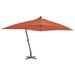 Anself Cantilever Umbrella with Wooden Pole and Cross Base Folding Parasol for Garden Patio Terrace Poolside Beach Outdoor Furniture 157.5 x 118.1 x 112.2 Inches (L x W x H)