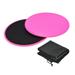 Uxcell Exercise Core Sliders 175mm Dia. Glider Discs with Cloth Bag for Full Body Workout Pink 1Set