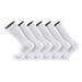 TCK 6 Pair Work & Athletic Crew Socks (White X-Large)