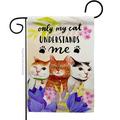 Angeleno Heritage G135551-BO My Cat Understand Animals 13 x 18.5 in. Double-Sided Decorative Vertical Garden Flags for House Decoration Banner Yard Gift