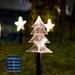 Fuchsun Led Halloween solar Pathway Light Garden Lights 5 Pieces Christmas Trees Warm White Home Decor
