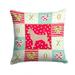Chihuahua Love Fabric Decorative Pillow Red