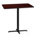 Flash Furniture 30 x 42 Rectangular Mahogany Laminate Table Top with 23.5 x 29.5 Bar Height Table Base