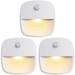 OUSITAI LED Motion Sensor Night Light Battery Powered Compact Warm White LED Light with Light Sensor Soft Light and Energy Efficient for Bathroom Stairway Bedroom Hallway Kitchen Stick-on 3 Pack