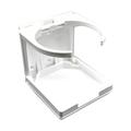 Marine City White ABC Plastic Adjustable Arms Folding Cup Drink Holder 2-5/8 inch to 3-1/2 inch 8 Pcs