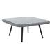 Endeavor Outdoor Patio Wicker Rattan Square Coffee Table Gray