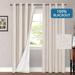 H.Versailtex 100% Blackout Grommet Curtains Lined Blackout Window Treatment set( 52 x 96 inches Curtain Panel ) Natural Sold by Pair