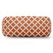 Majestic Home Goods Indoor Outdoor Burnt Orange Bamboo Round Bolster Decorative Throw Pillow 18.5 in L x 8 in W x 8 in H