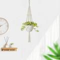 Vikakiooze Home Decor Europe Plant Hangers Indoor Hanging Planter Basket with Wood Beads Decorative