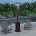 Merrick Lane Bronze Finished Stainless Steel 7.5 Tall 40 000 BTU Outdoor Propane Patio Heater with Wheels
