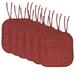 Aria Memory Foam Non-Slip Chair Cushion Pad with Ties 6 Pack - Multi Burgundy