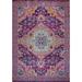 LaDole Rugs LaDole Timeless Elson Vintage Outdoor Mat Purple Pink Rug 6 5 x 9 5 (200cm x 290cm) 6 x 9 Living Room Bedroom Patio