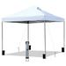Heavyduty 10 x 10 Popup Canopy Tent Straight Leg Instant Sun Shelter White Color