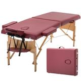 BestMassage 2 Pad 84 Burgundy Massage Table Free Carry Case Bed Spa Facial