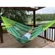 Caracas 2 Person Handmade Mayan Woven Cotton Hammock in Dark / Lime Green