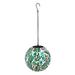 Evergreen 8 Solar Hanging Mosaic Gazing Ball Peacock- Fade and Weather Resistant Outdoor Decor