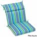 Blazing Needles 22-inch by 45-inch Three-section Outdoor Seat/Back Chair Cushion Pike Azure 49 x 22