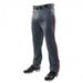 Champro Sports Triple Crown Open-Bottom Baseball Pants with Braid Adult Medium Graphite with Navy Braid