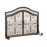 Plow & Hearth Small Crest Fireplace Screen With Doors