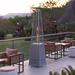 Emma + Oliver Outdoor Patio Heater - Silver - 7.5 Feet Round Steel Patio Heater - 42 000 BTU s