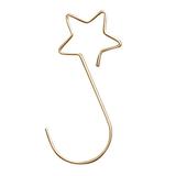 Vikakiooze Home Decor Multi-purpose Metal Star Shape Hooks Christmas Tree Holder Decoration Gold 20PCS