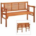 Suzicca Foldable Garden Bench 47.2 Solid Eucalyptus Wood