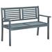 2-Seater Patio Bench 47.2 Gray Solid Eucalyptus Wood