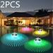 2PCS Floating Solar Pool Lights RGB Color Changing LED Pool Lights Waterproof Solar Pool Lights at Night Float or Hang Bright LED Lights for Pool