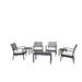 Compamia Artemis 7 Piece XL Club Seating Set in Black