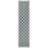 SAFAVIEH Indoor Outdoor BHS121M Beach House Blue / Creme Rug