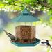 Wild Bird Feeders for Outside Hanging Garden Yard Outdoors Decoration Hexagon Shaped with Roof Hanging Birds Feeder Squirrel Proof Gazebo Bird Feeder with 2.6lb Capacity for Bird Watchers