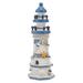 NUOLUX Mediterranean Sea Lighthouse Decoration Home Furnishing Articles Wooden Lighthouse Handcrafts Size 23