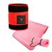 Victor Fitness Anti-Slip High-End Thick and Durable NBR Yoga Mat with Travel Straps Included + Red and Black Waist Trimmer