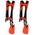 2X Double Shoulder Strap Grass Trimmer Brush Cutter Harness Belt Pruner Yellow