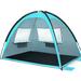 camping tent MOVTOTOP Folding Beach Tent Portable Family Tents Sun Shelter for Hiking Camping Vacation (Light Blue)