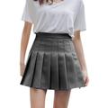 iOPQO Summer Dress Womens Dresses Skirts for Women Dresses for Women 2023 Skirt Women s Fashion High Waist Pleated Mini Skirt Slim Waist Casual Tennis Skirt Mini Dress Grey Dress L