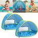 Portable Baby Travel Tent UPF 50+ Infant Sun Shelters Pop Up Folding Travel Bed Mosquito Net Sunshade 2 Pack