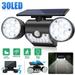 FZFLZDH Solar Flood Lights Outdoor Motion Sensor 30 LED Solar Light Dual Head Spotlights IP65 Waterproof 360Â°Rotatable Solar Landscape Light for Yard Garage Patio Porch