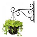 2 Pcs Hanging Plant Bracket for Plant Hangers Outdoor More Stable and Sturdy Black Plant Hooks