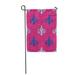 KDAGR Blue Abstract Fleur De Lis Pink Antique Beautiful Classic Garden Flag Decorative Flag House Banner 12x18 inch